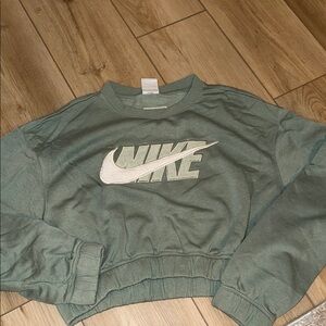 Nike Women's Sage Green Logo Sweatshirt